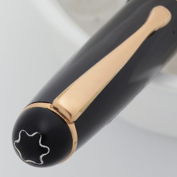 Montblanc 342G Fountain Pen (1950s), Basic Black w/GP trim, Piston